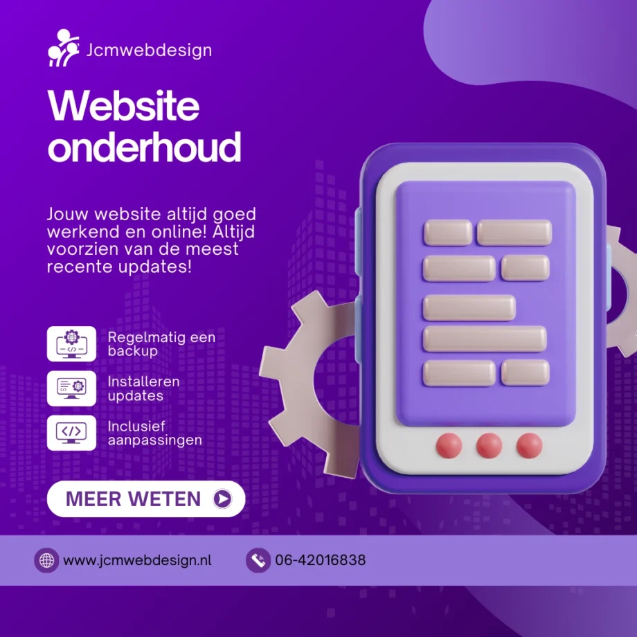 Website onderhoud Hoofddorp
